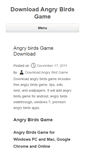 Mobile Screenshot of downloadangrybirdgame.com